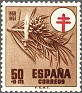 Spain 1950 Pro Tuberculous 50+10 CTS Marron Edifil 1086